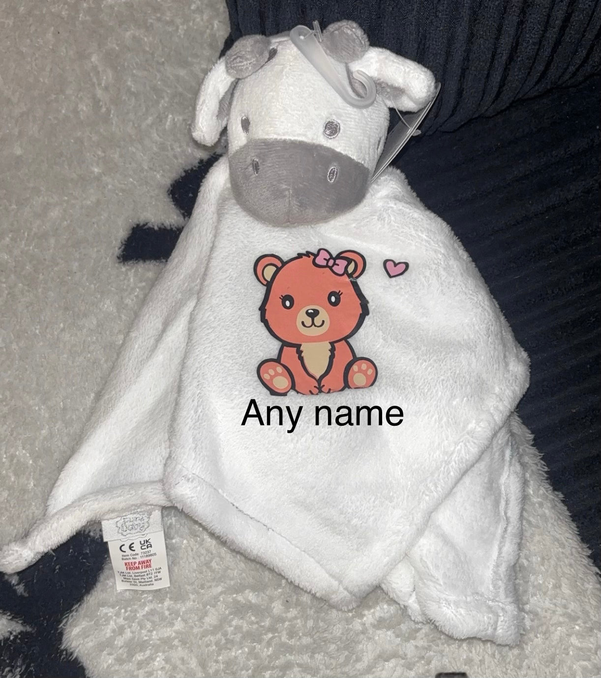 Personalised comfort blanket