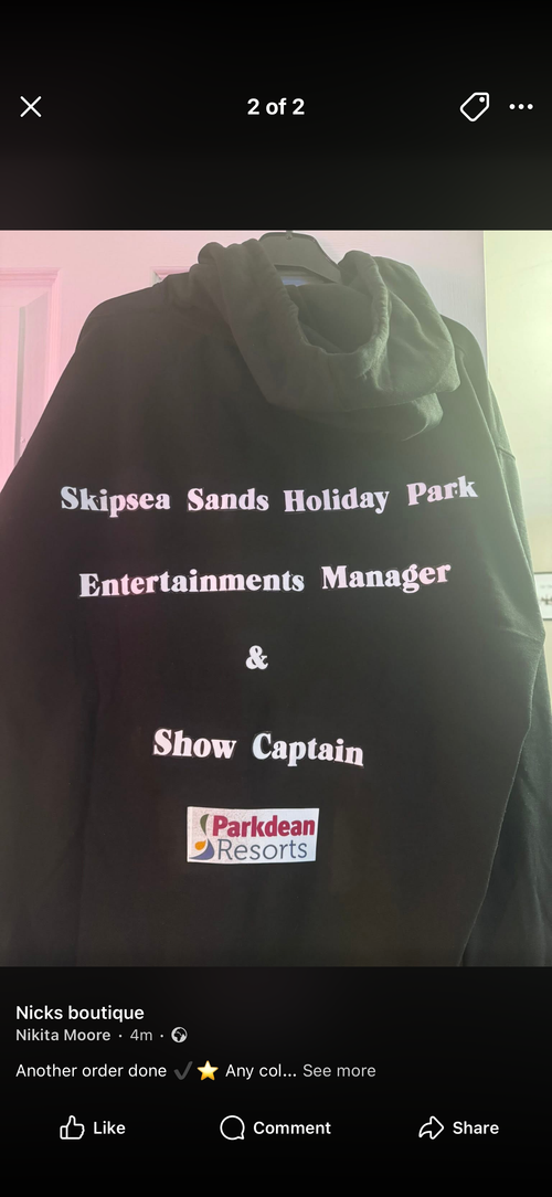 Personalised adult hoodie