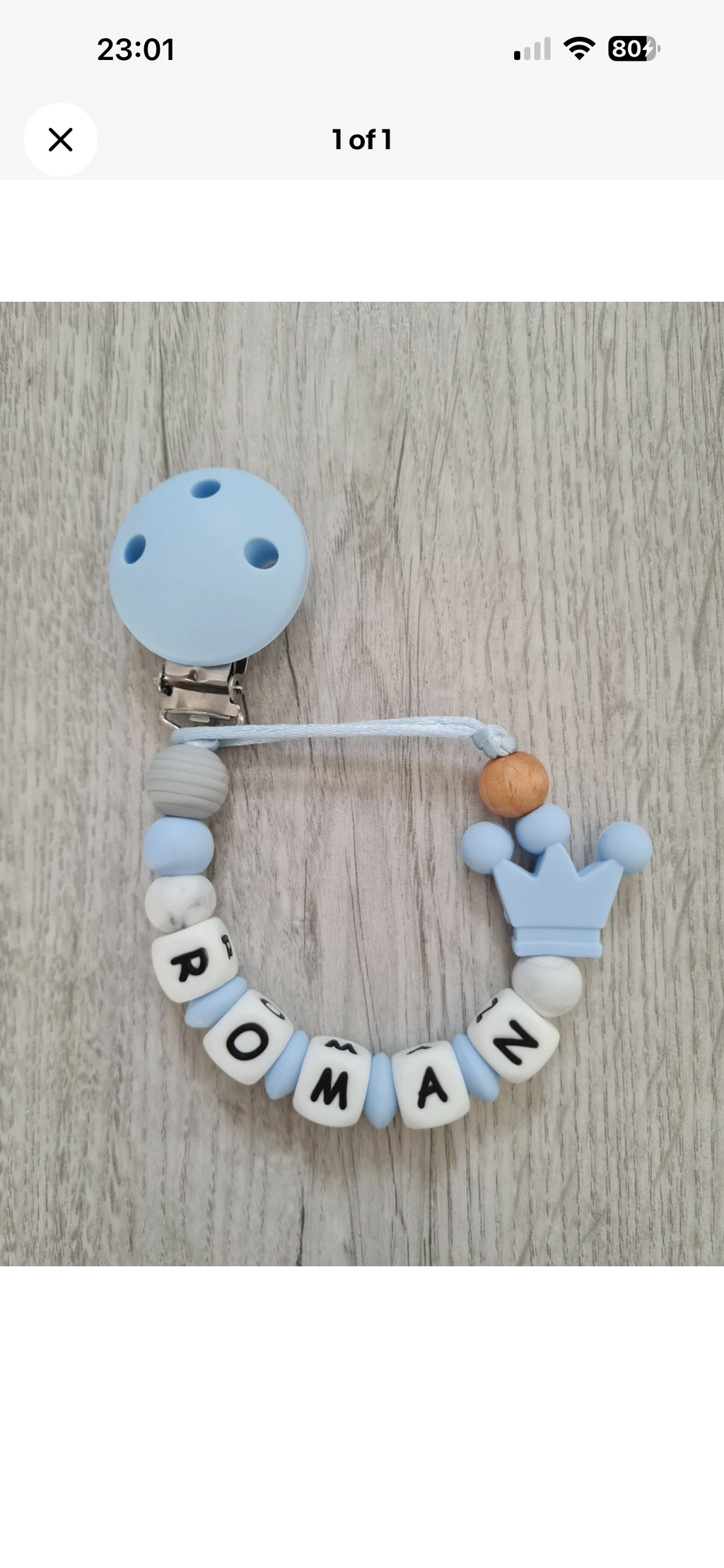 Personalised dummy clip