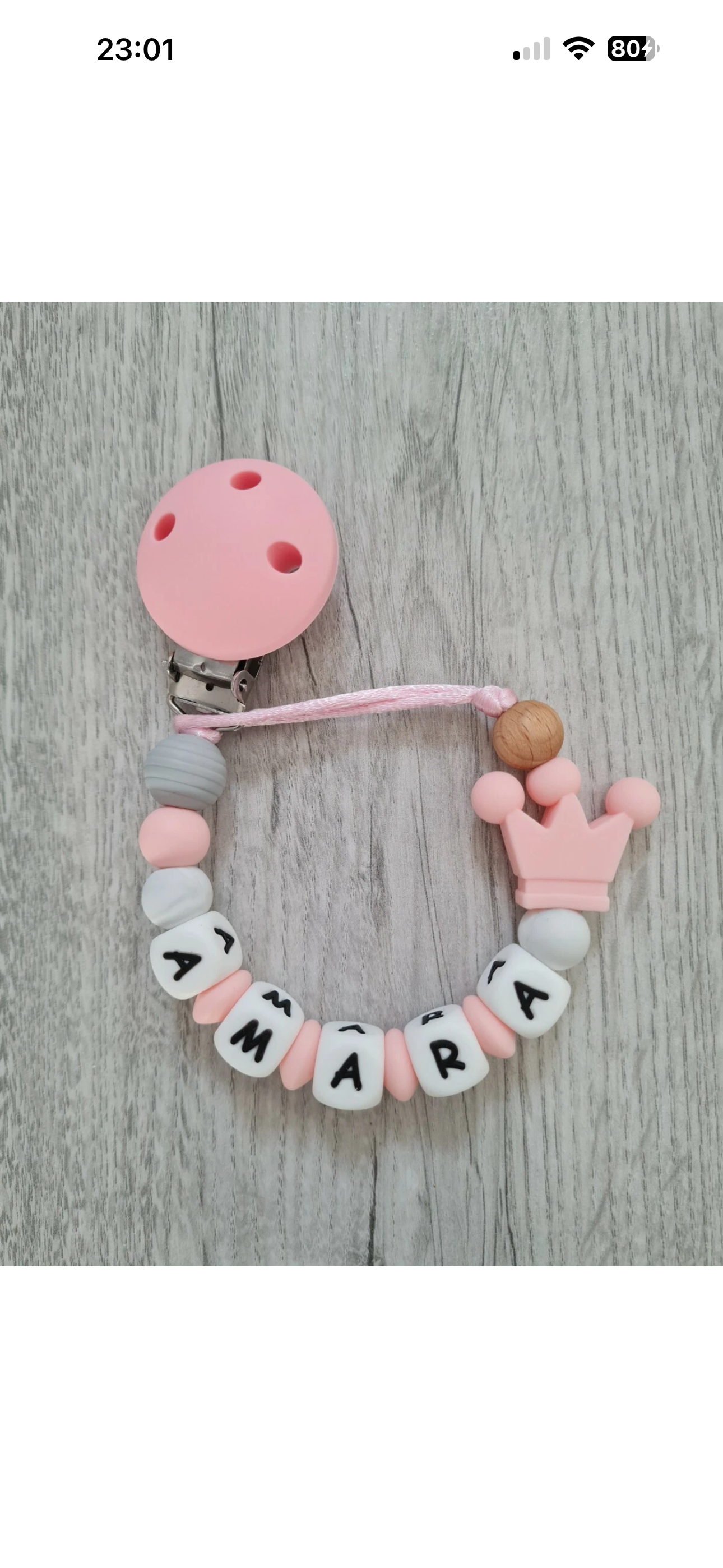 Personalised dummy clip