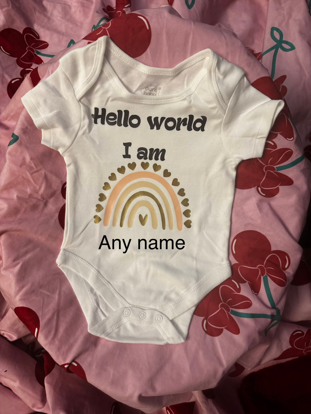 Personalised baby vest