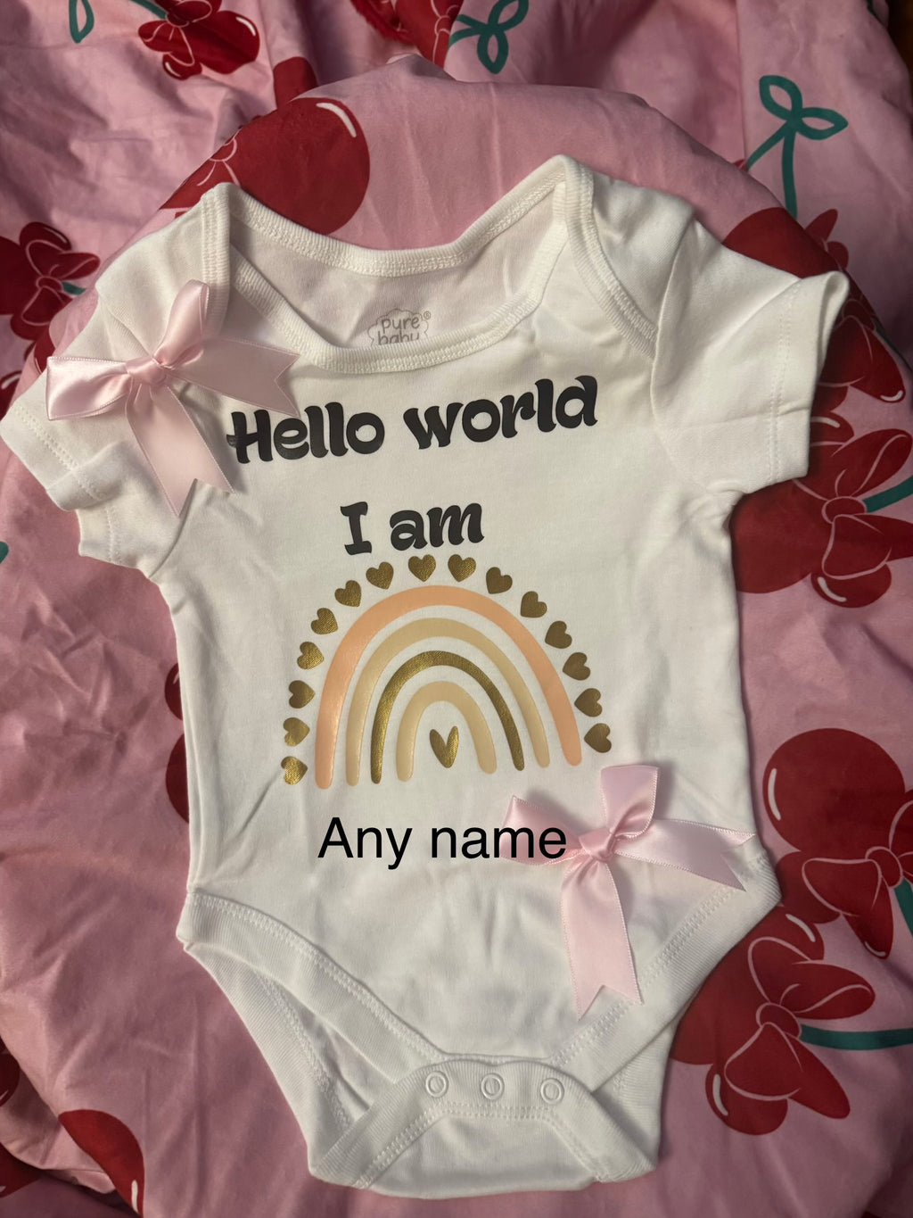 Personalised baby vest